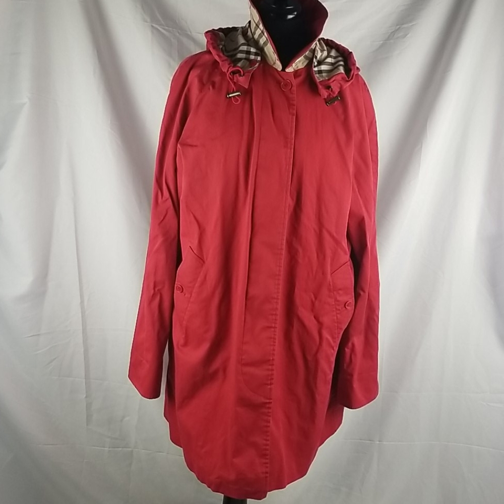 Burberry London Red Coat With Hood